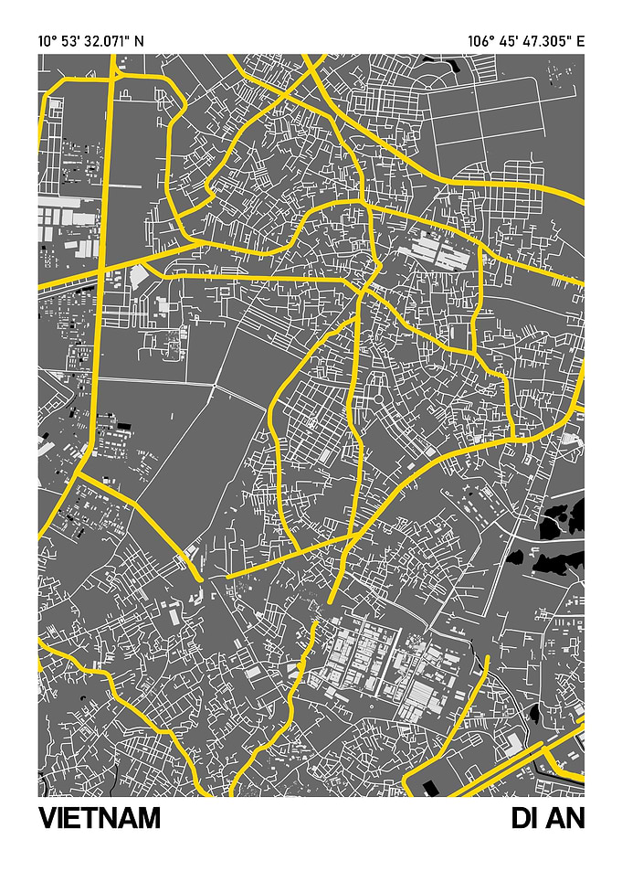 Di An City Street Map