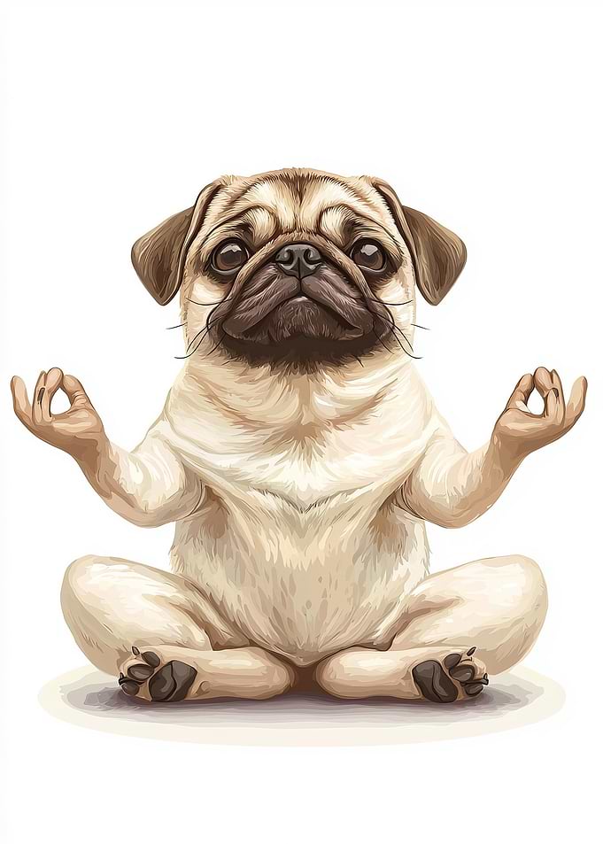 Pug in Meditation