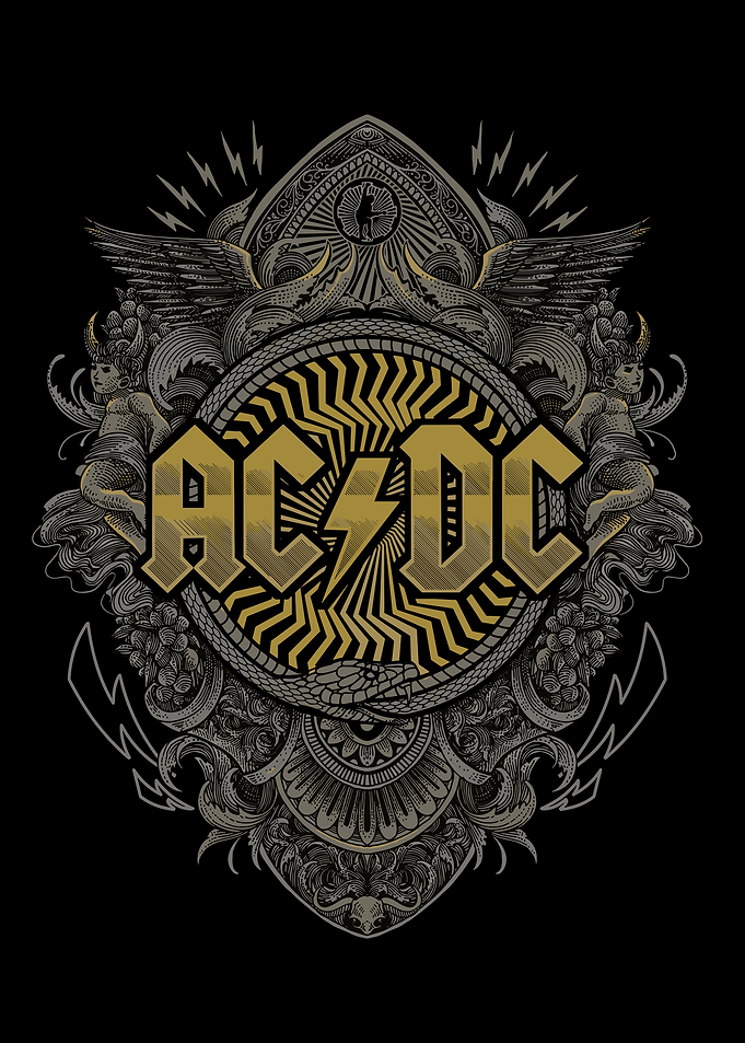 AC/DC Logo with Ornate Design