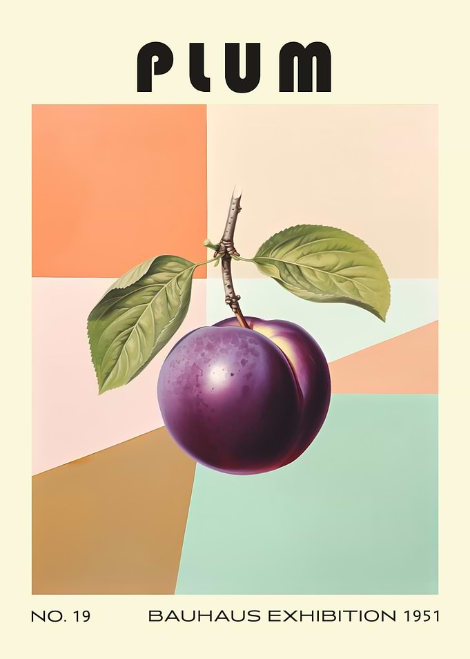 Plum Bauhaus Kitchen Mid Century