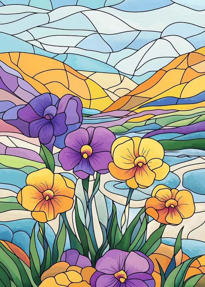 Stained Glass Flowers