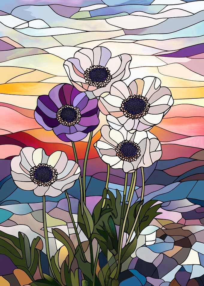 Stained Glass Flowers