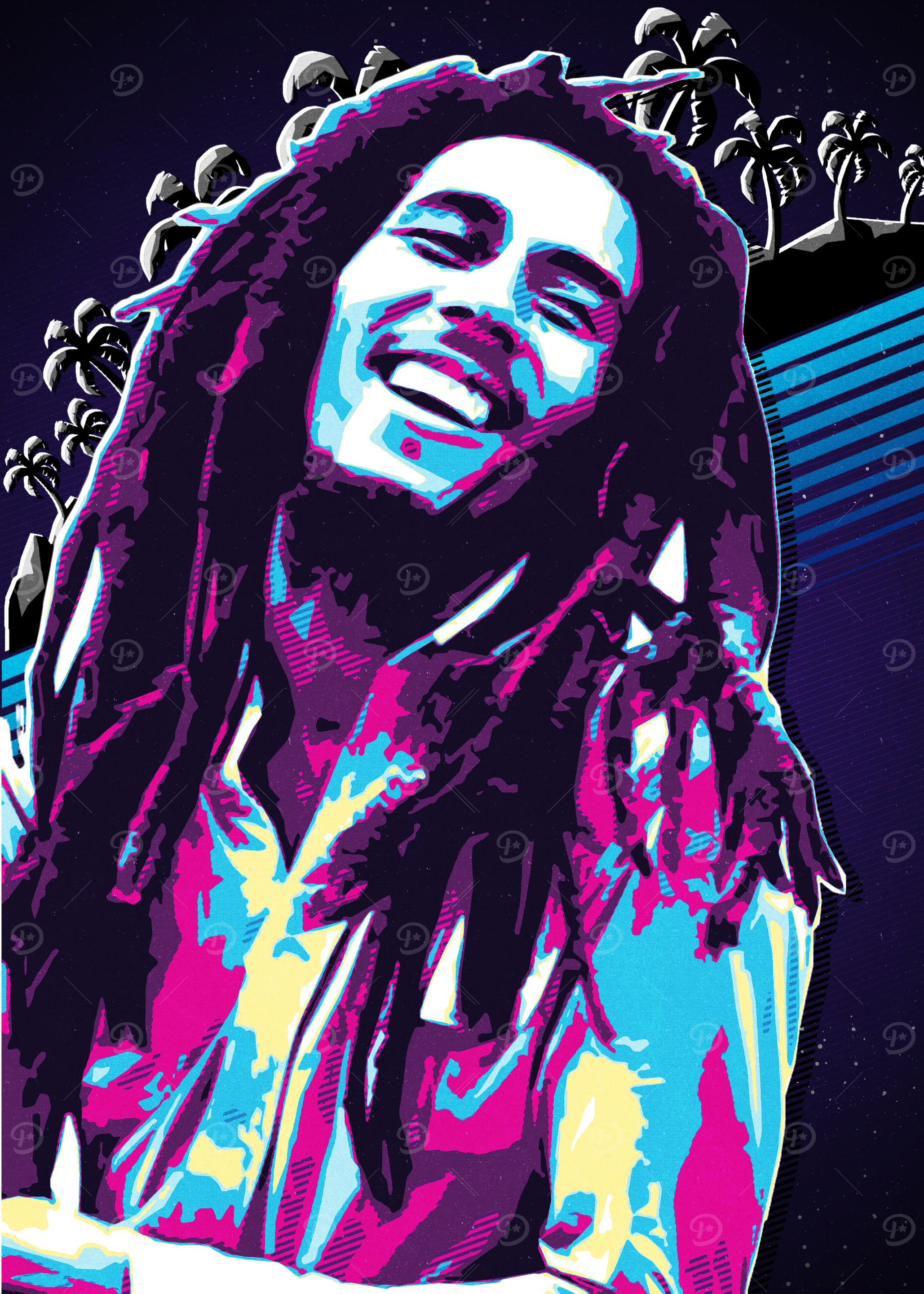 Bob Marley Pop Art Portrait
