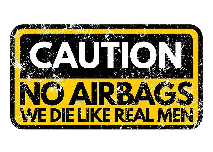 Caution No Airbags Sign