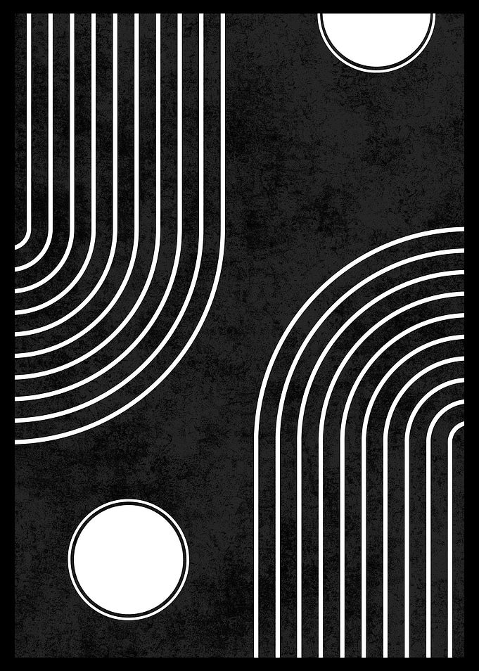 Abstract Black and White Art