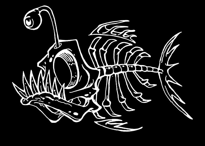 Anglerfish Skeleton Illustration