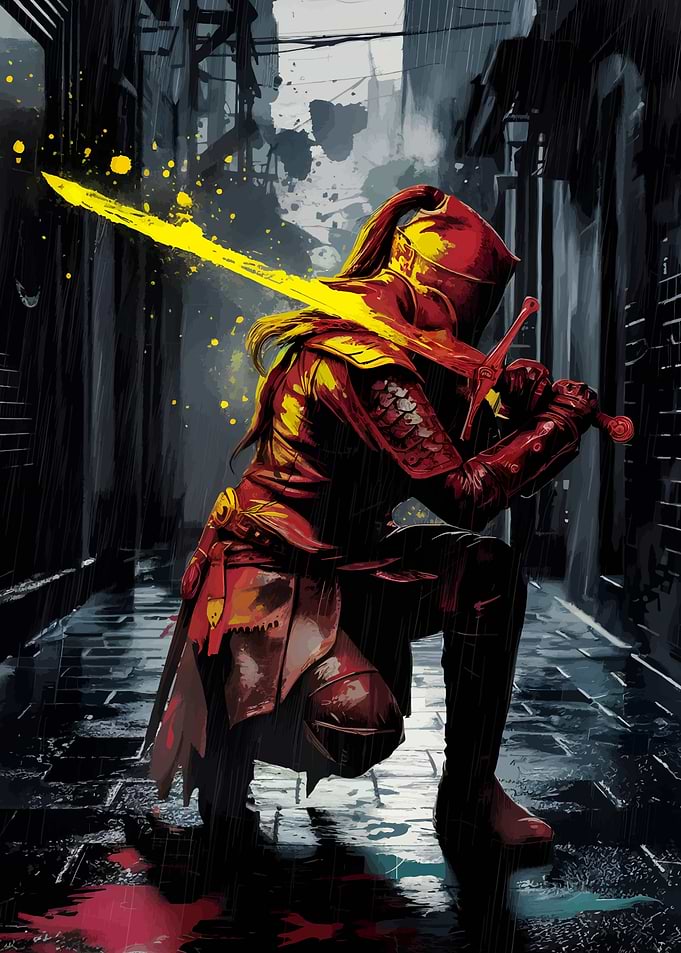 Red Knight in the Rain