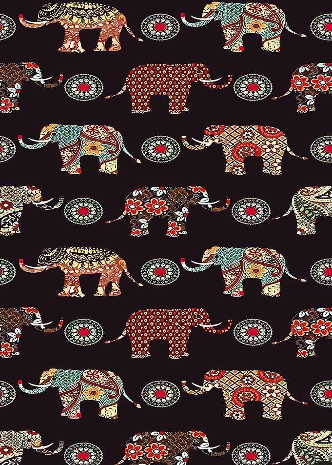 Ornamental Elephant Pattern