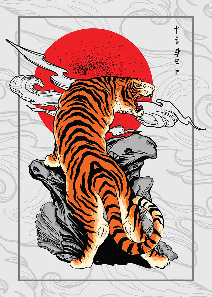 Japanese Tiger Art