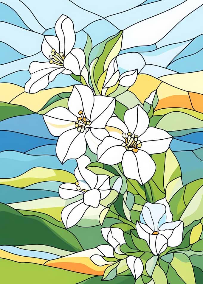 Stained Glass Flowers