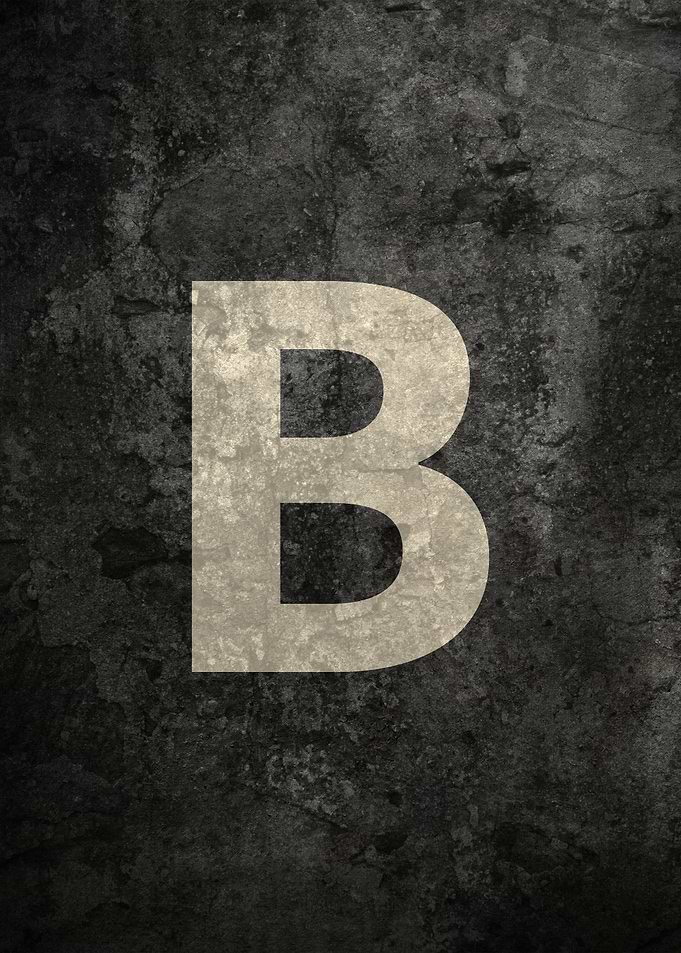Monochrome Strength: The Letter B