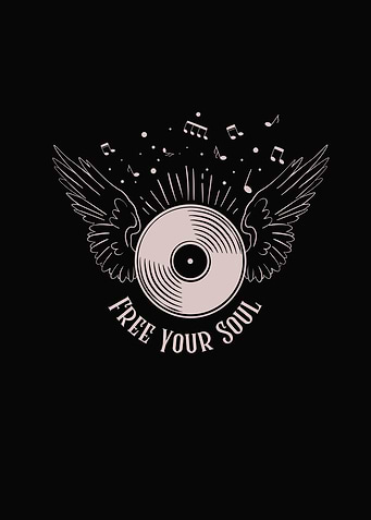 Vinyl Record Wings Design