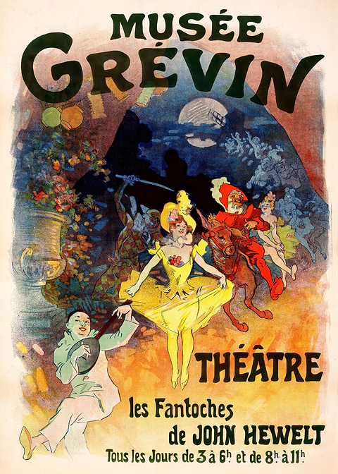 Musée Grévin Theater Poster — vintage film art printed on metal