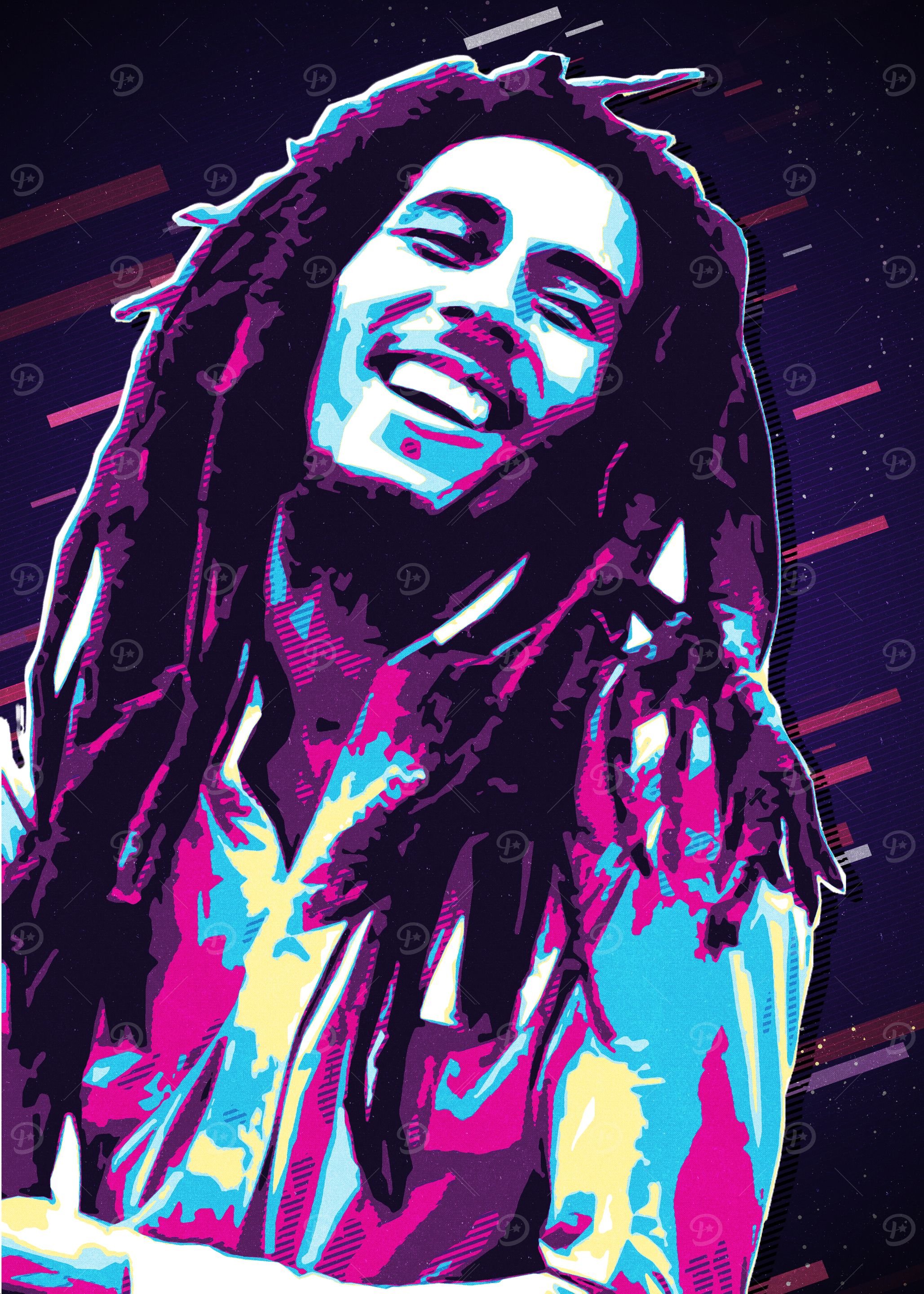 Bob Marley Pop Art Portrait