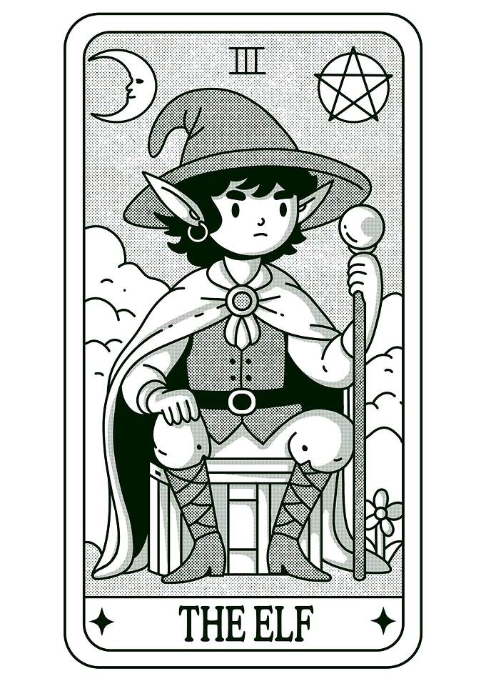 The Elf Tarot Card