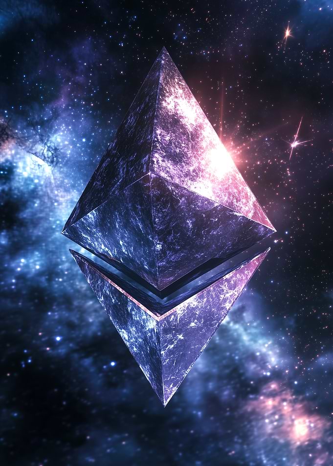 Ethereum Symbol in Space