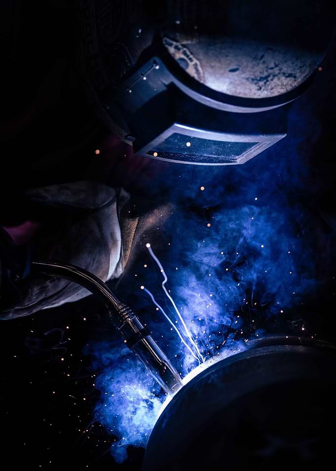 FCAW Welder at Work
