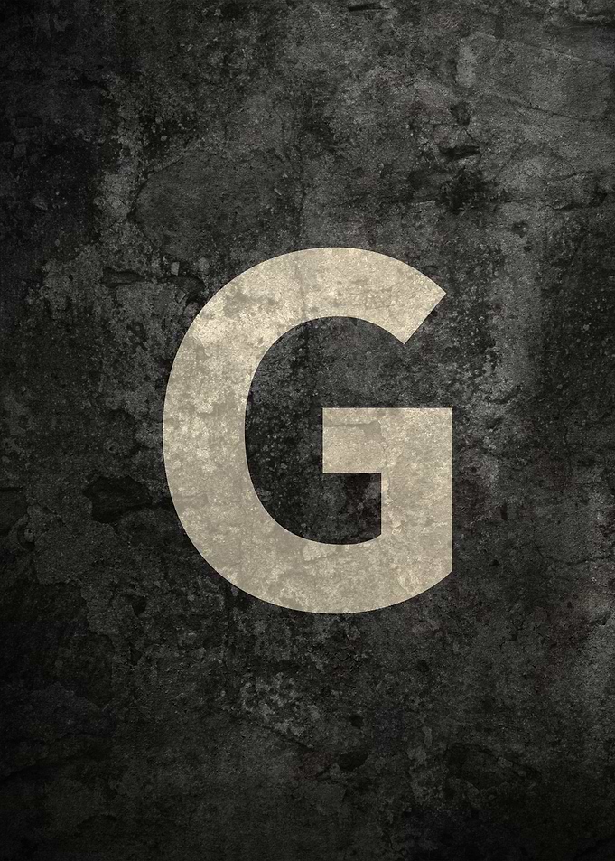 Monochrome Strength: The Letter G