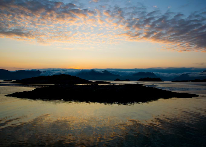 Sunset Over Islands