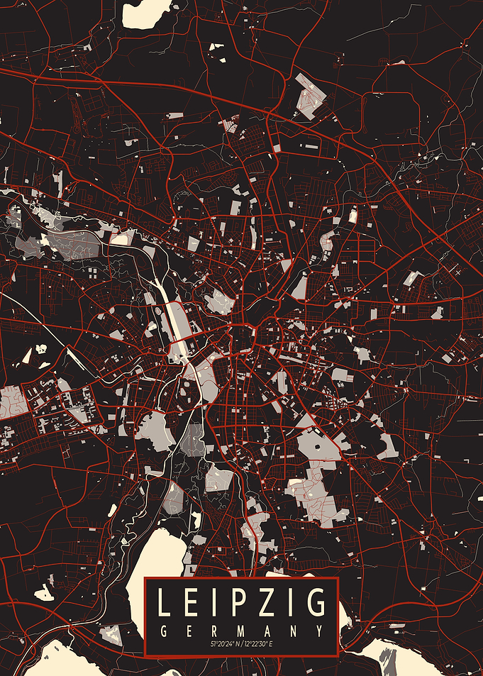Leipzig City Map Germany Vector