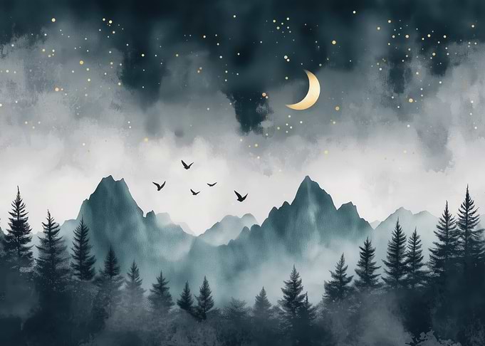 Mountain Night Sky