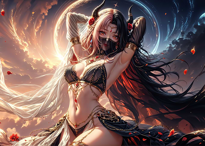 Light and Dark Anime Girl