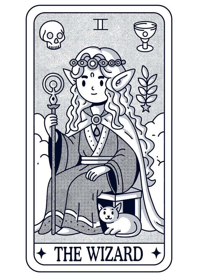 The Wizard Tarot Card