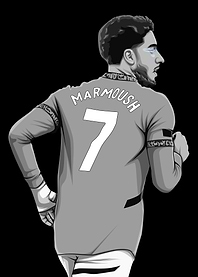 Omar Marmoush Black and White Version