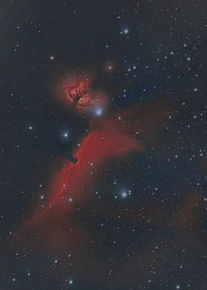 Horsedead and Flamme Nebulae - Cosmic Nebula