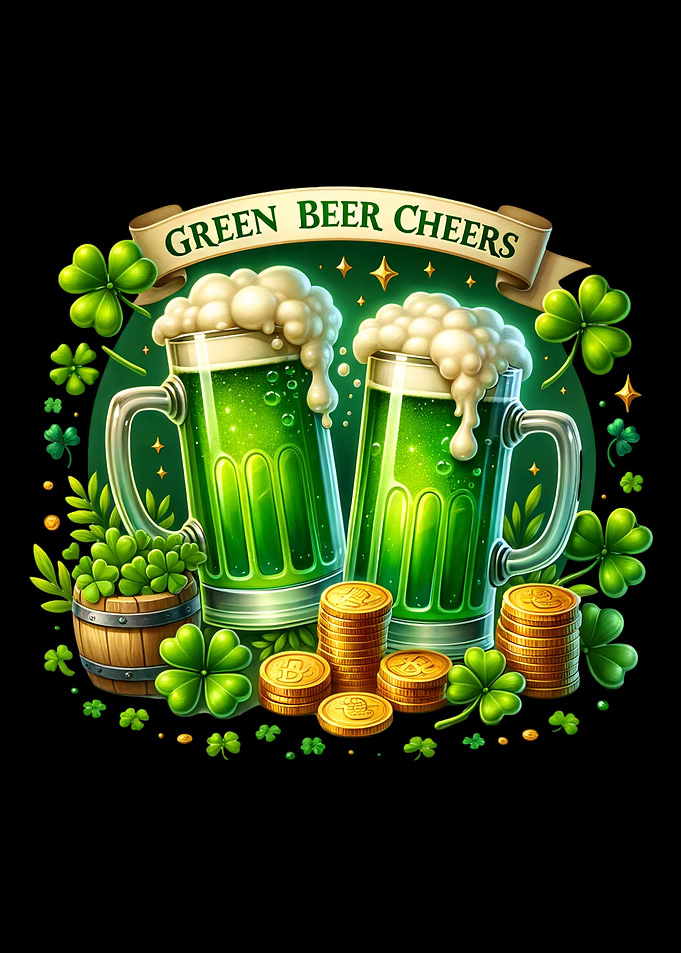 Green Beer Cheers St. Patrick's Day