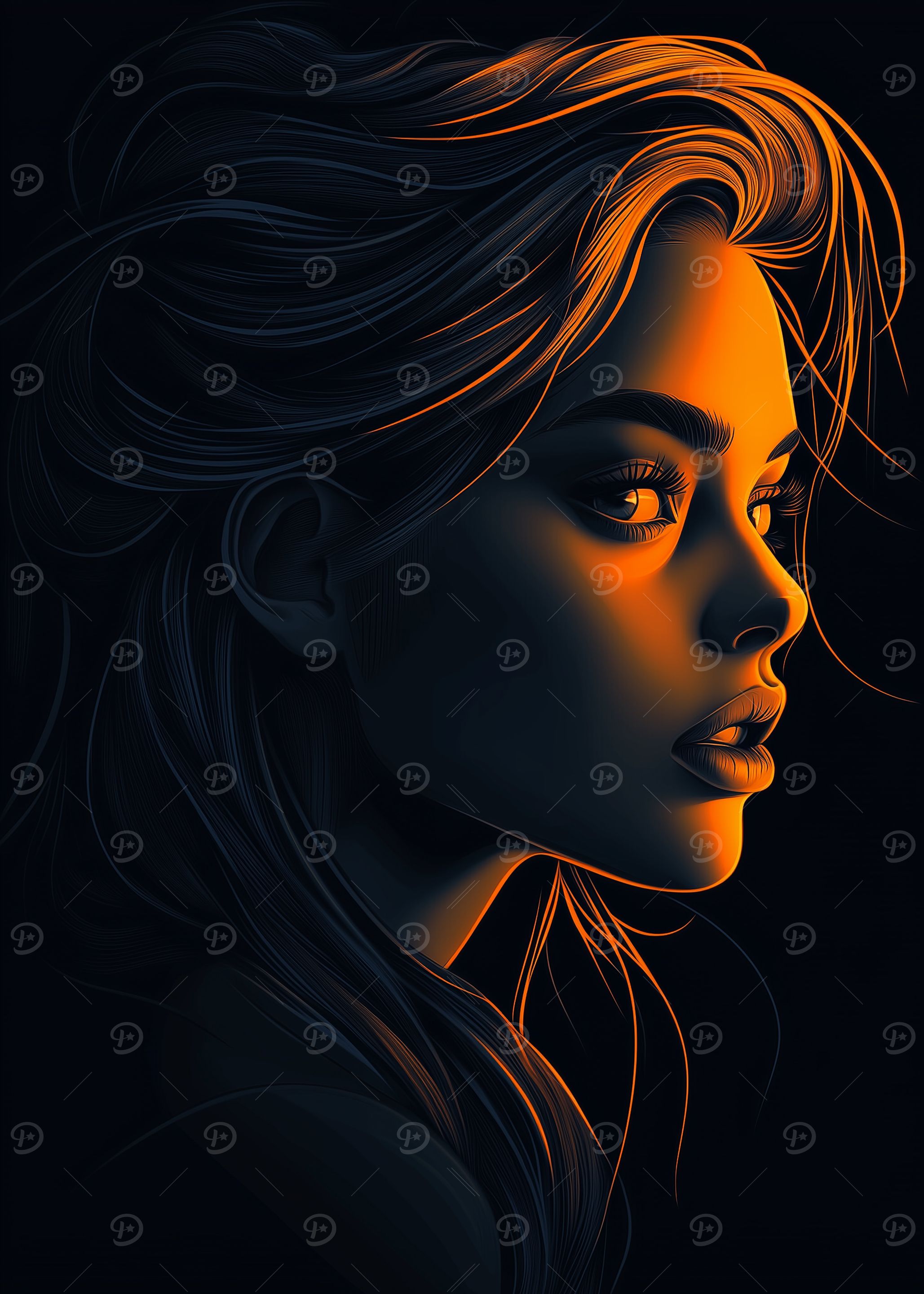 Intense Female Gaze