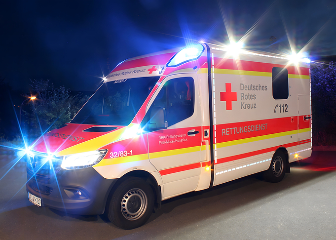 German Ambulance at Night