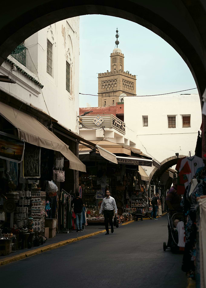 Narrow Street with Minaret