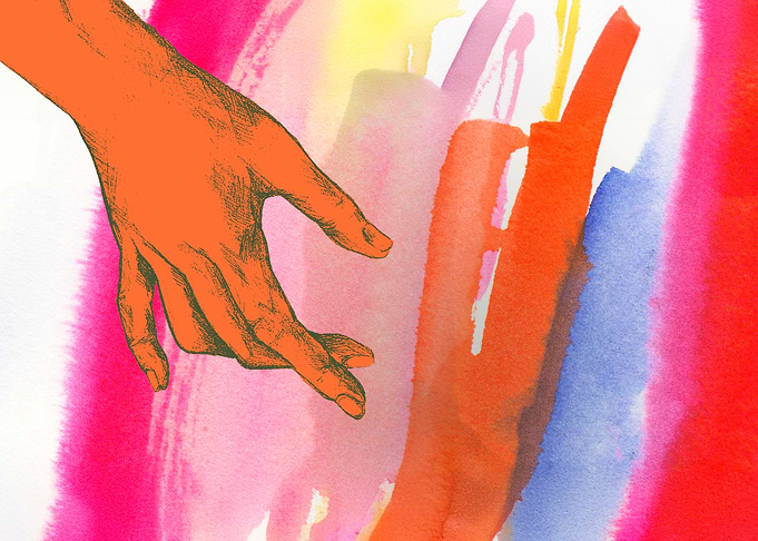 Hand Reaching for Color