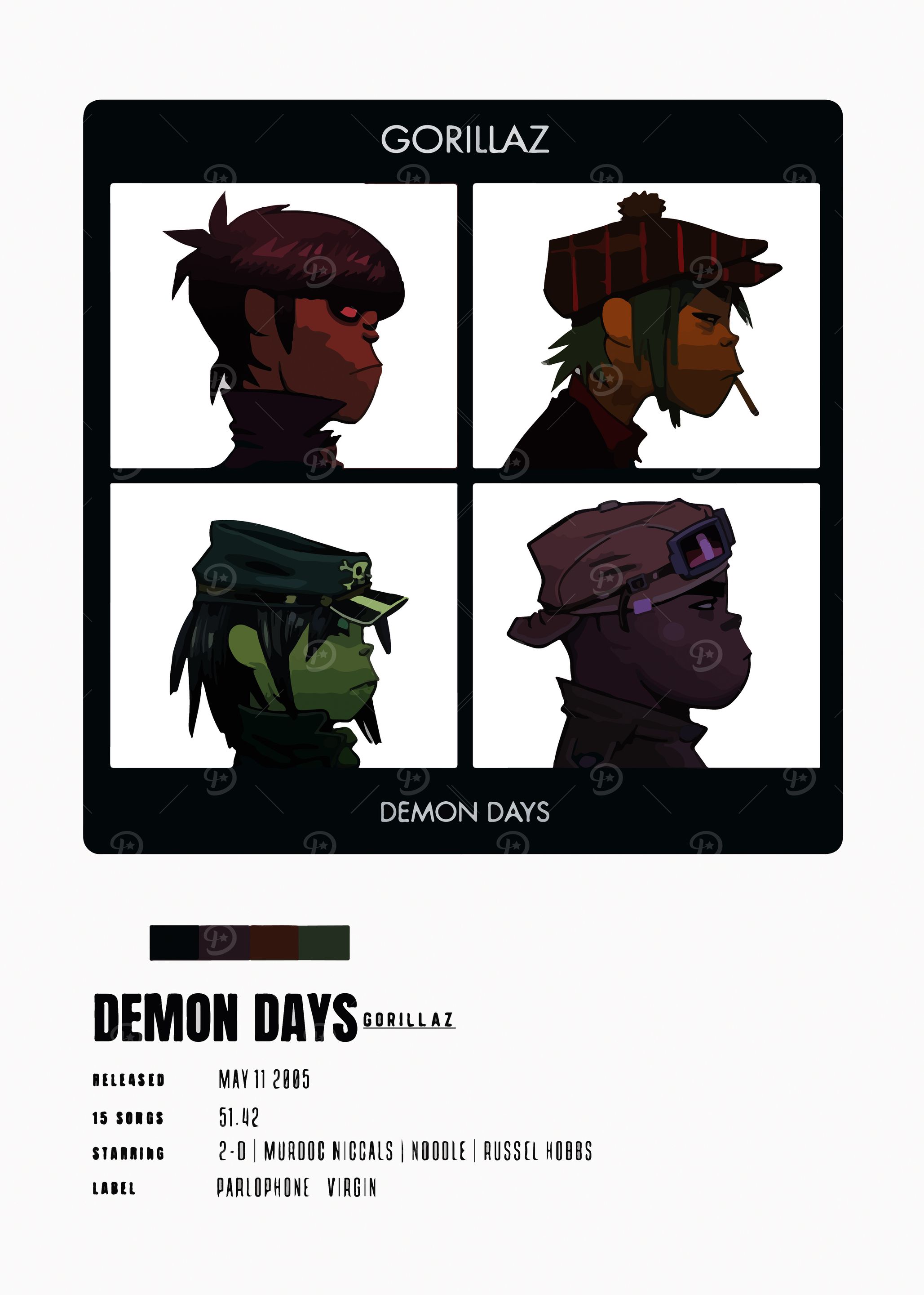 Gorillaz Demon Days Album Cover
