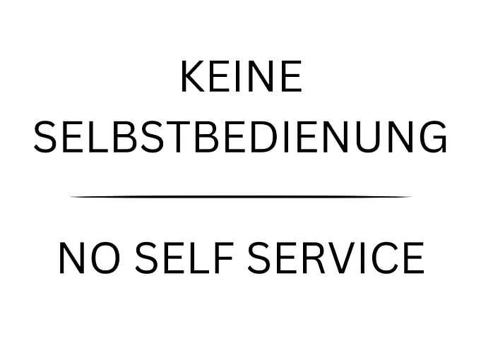 No Self Service Sign