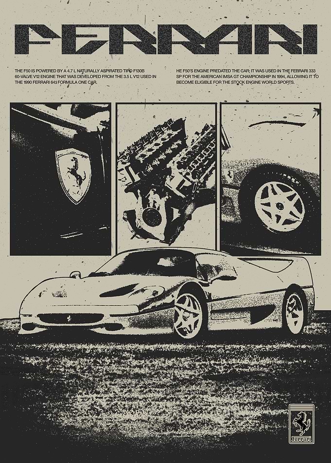 Ferrari F50 Retro Style