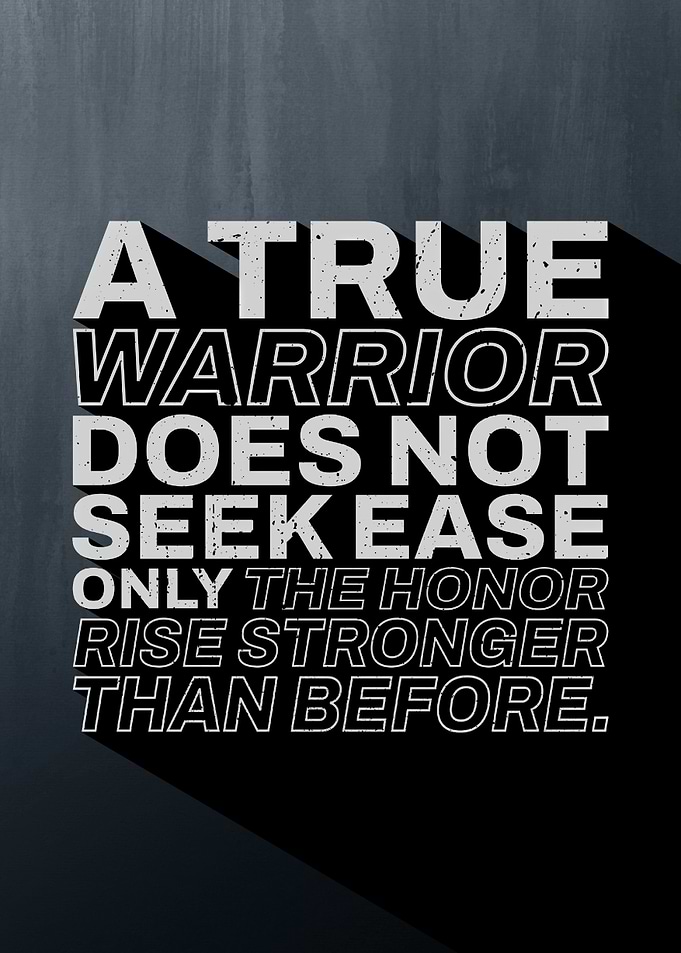 Warrior Quote Poster