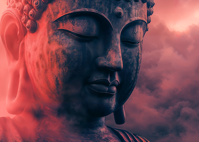 Buddha Statue In The Clouds