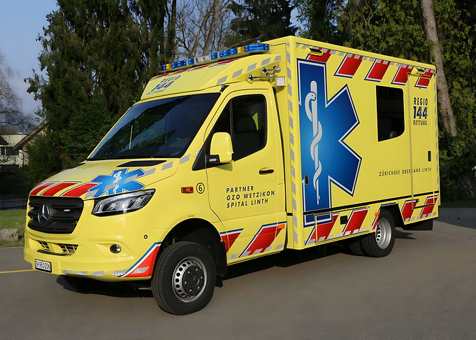 Swiss Yellow Ambulance