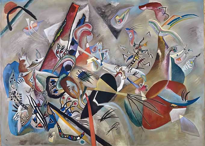 Abstract Art with Geometric Shapes by Wassily Kandinsky