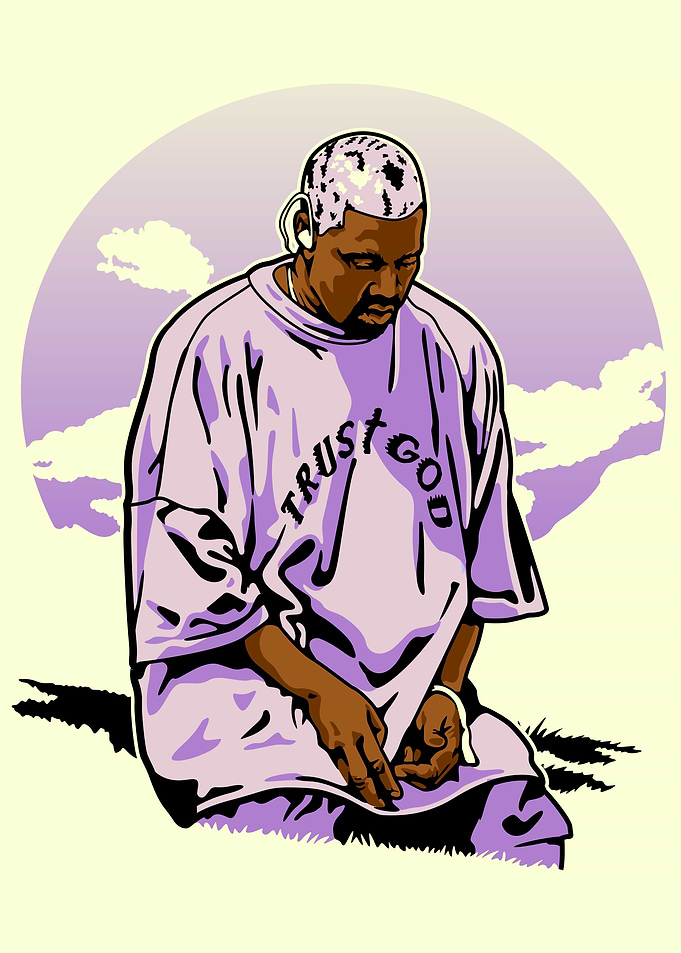 Kanye West Trust God Illustration
