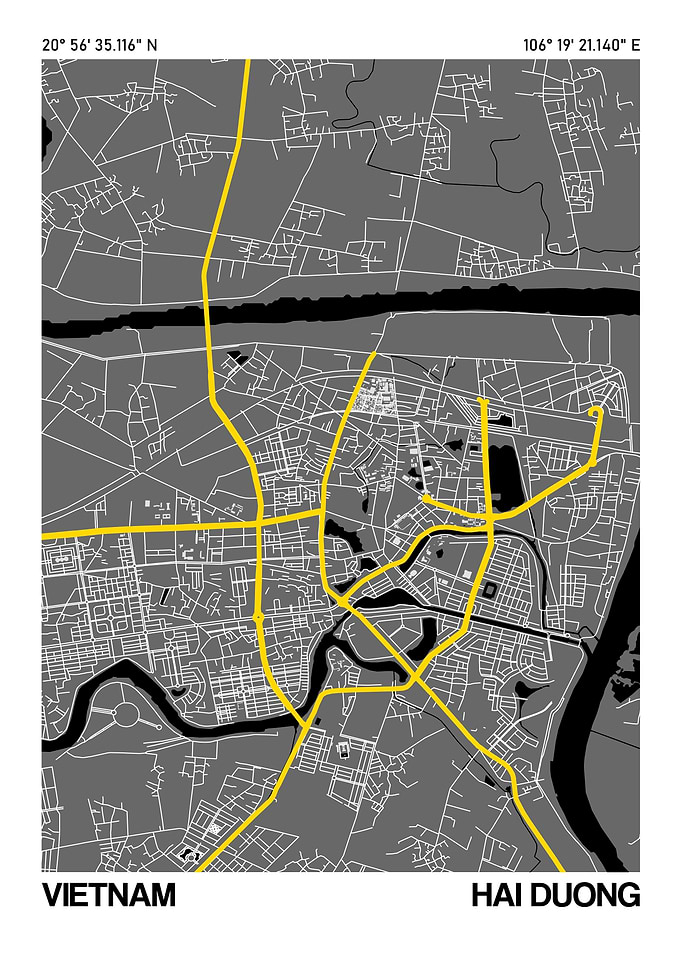 Hai Duong City Street Map