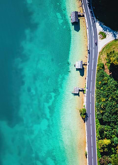 Aerial View of Attersee, Salzkammergut
