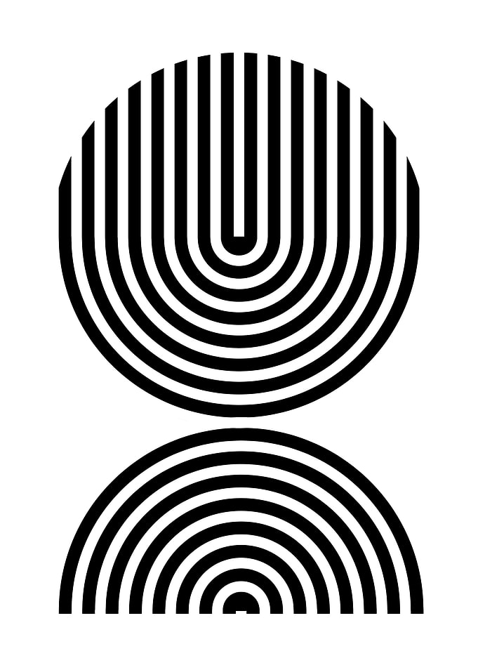 Black and White Geometric Art