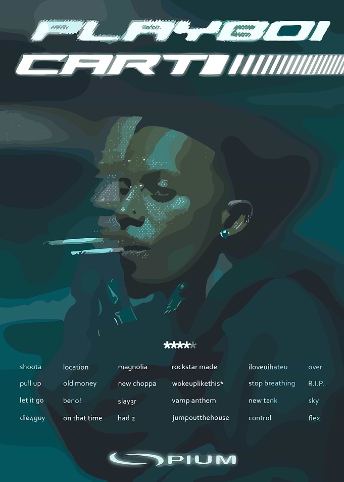 Playboi Carti Vintage Album Cover