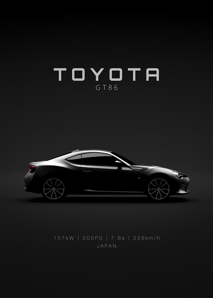 Toyota GT86 Car Poster