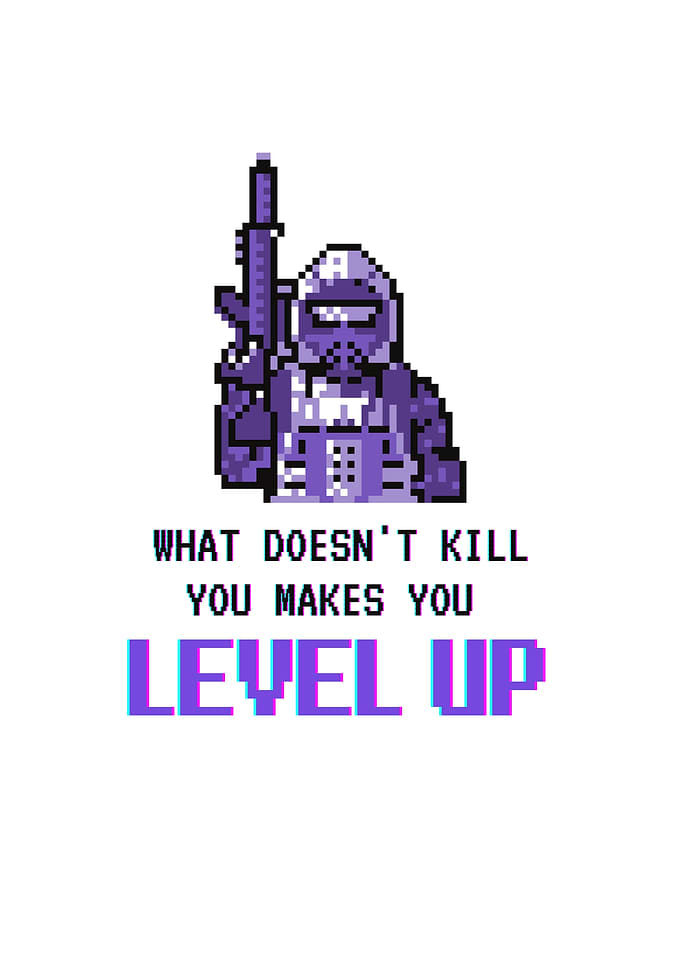 Level Up Pixel Art