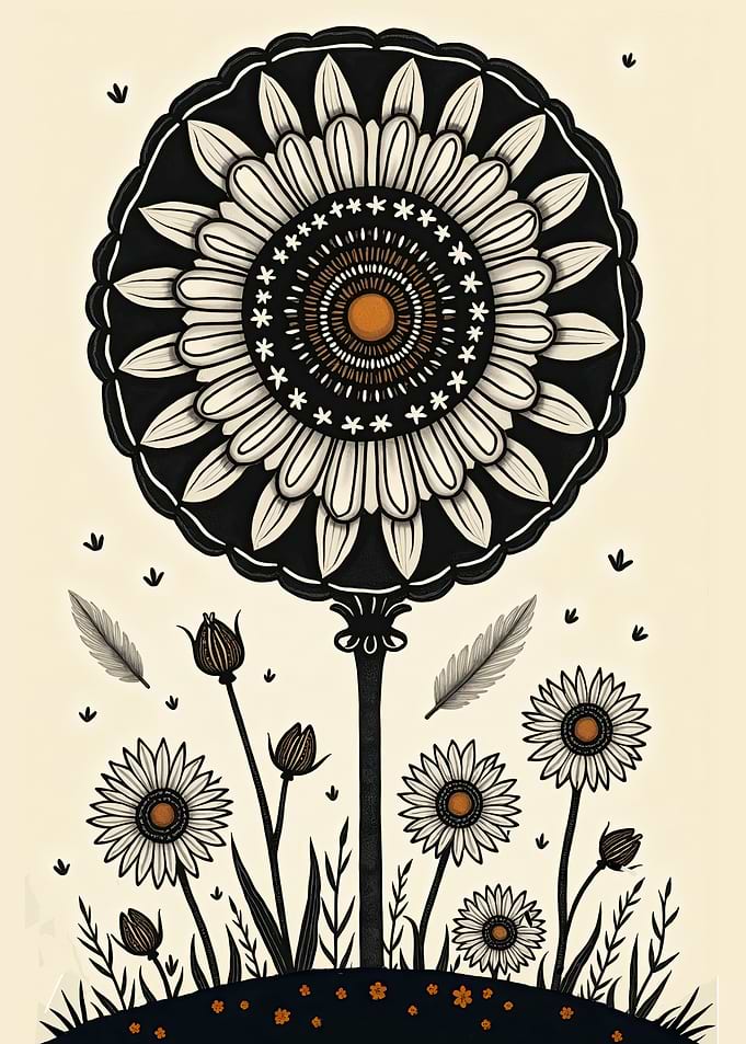 Celestial Bloom: The Daisy Mandala