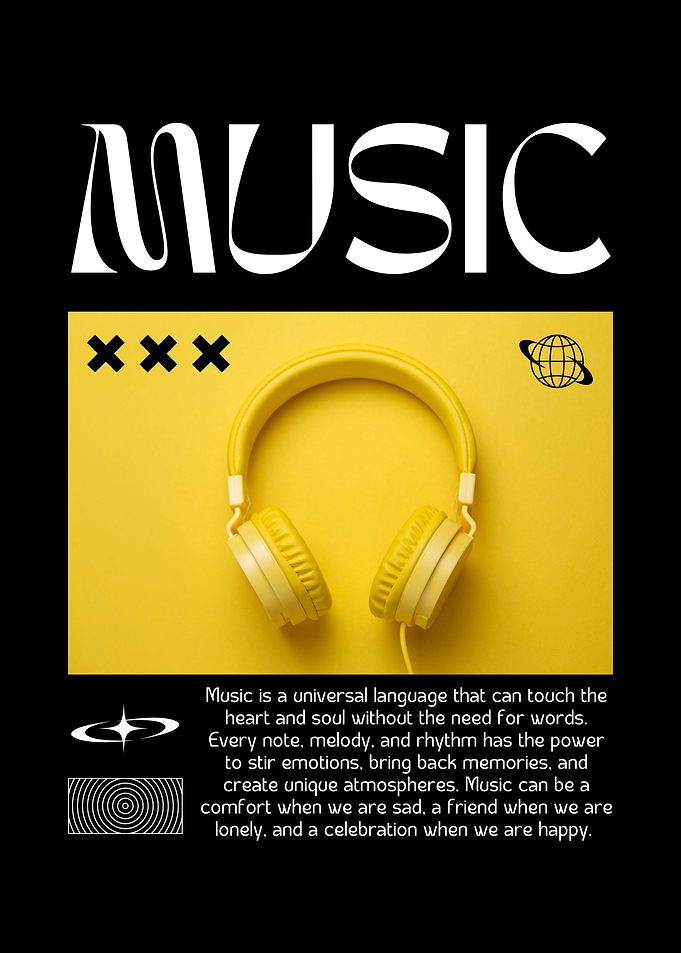 Music Headphones Poster